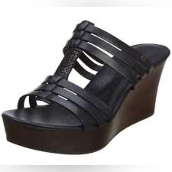 UGG Australia Mattie leather Wood Wedge - Picture 1 of 9